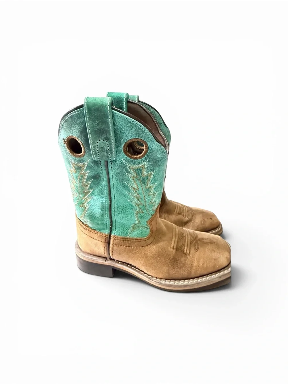 Smoky Mountain Boots Western Cowboy Boots Size 12R Brown and Turquoise